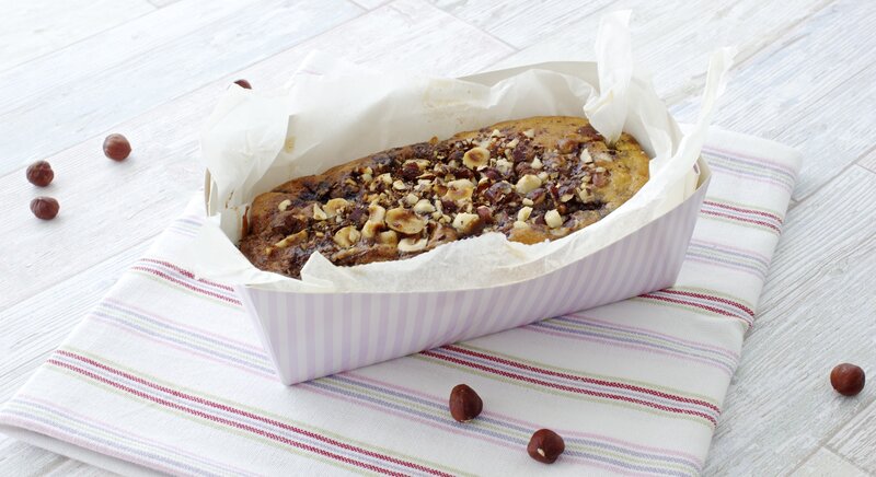 Hazelnut bread in a box