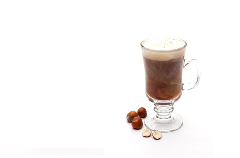 Hazelnut Latte in Glass
