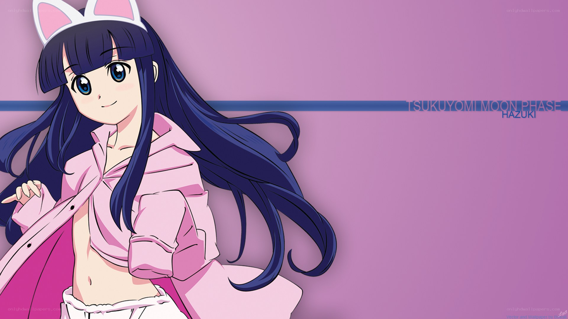 Hazuki in pink with cat ears