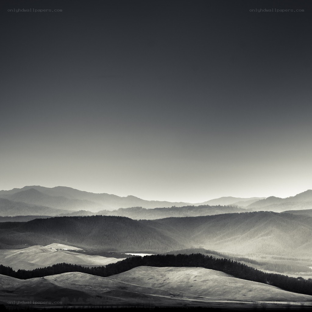 Hazy Mountain Landscape