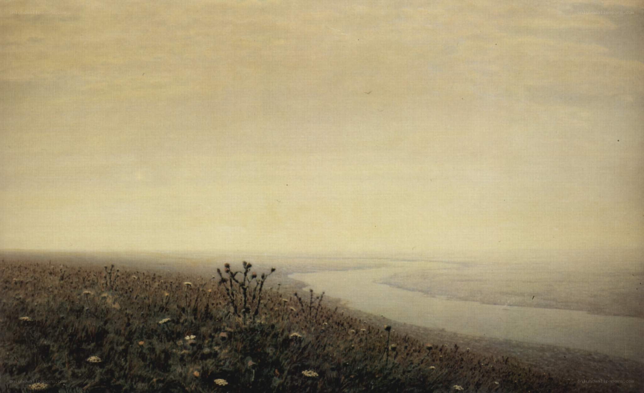 Hazy River Landscape