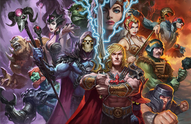 He-Man and Skeletor — Purple, Dramatic, Digital Art