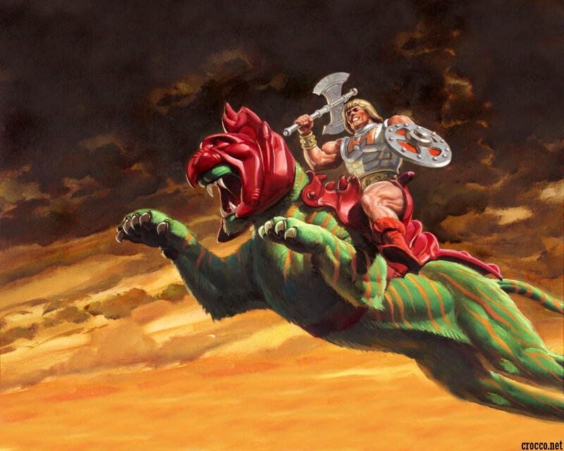 He-man Riding Panther — Green