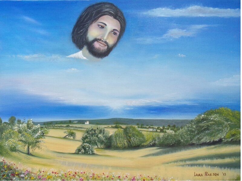 Head of Jesus in Sky