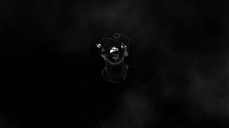 Head with Orbiting Planets