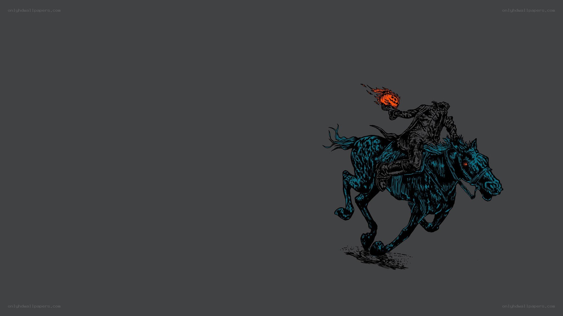 Headless horseman riding
