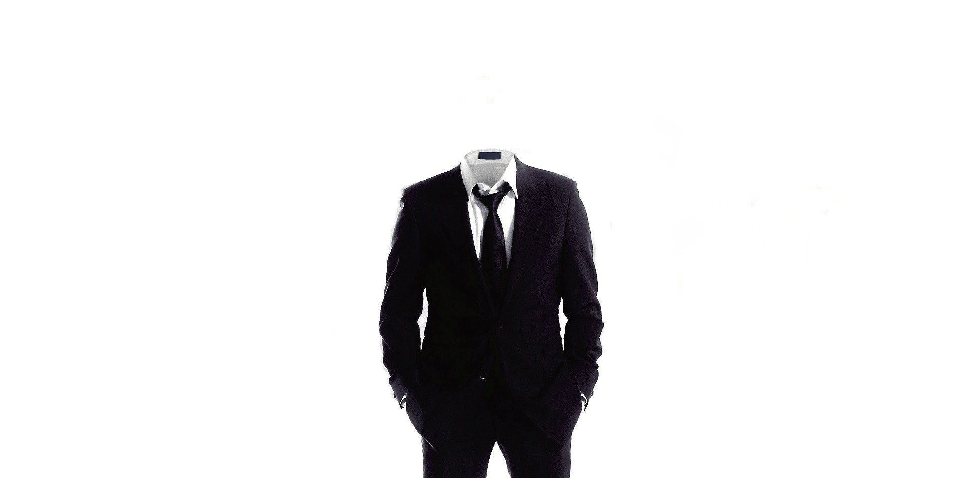 headless man in suit