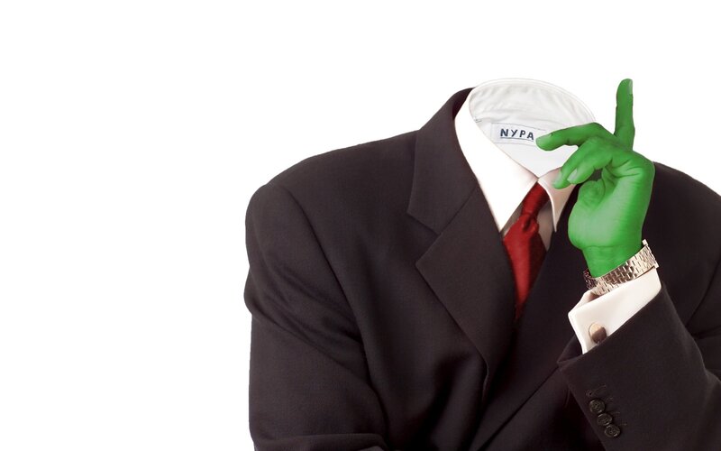 Headless Man in Suit — Black
