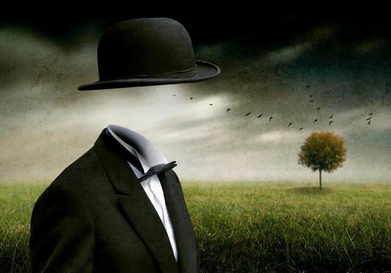 Headless Man in Suit — Green