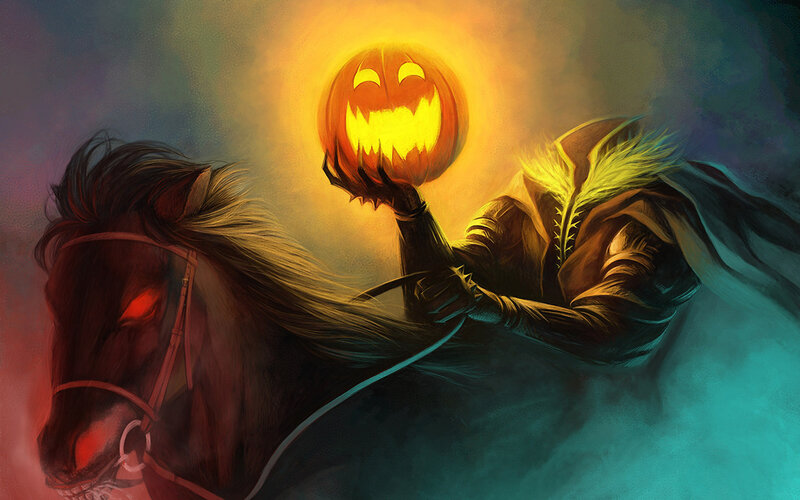 Headless Rider with Pumpkin