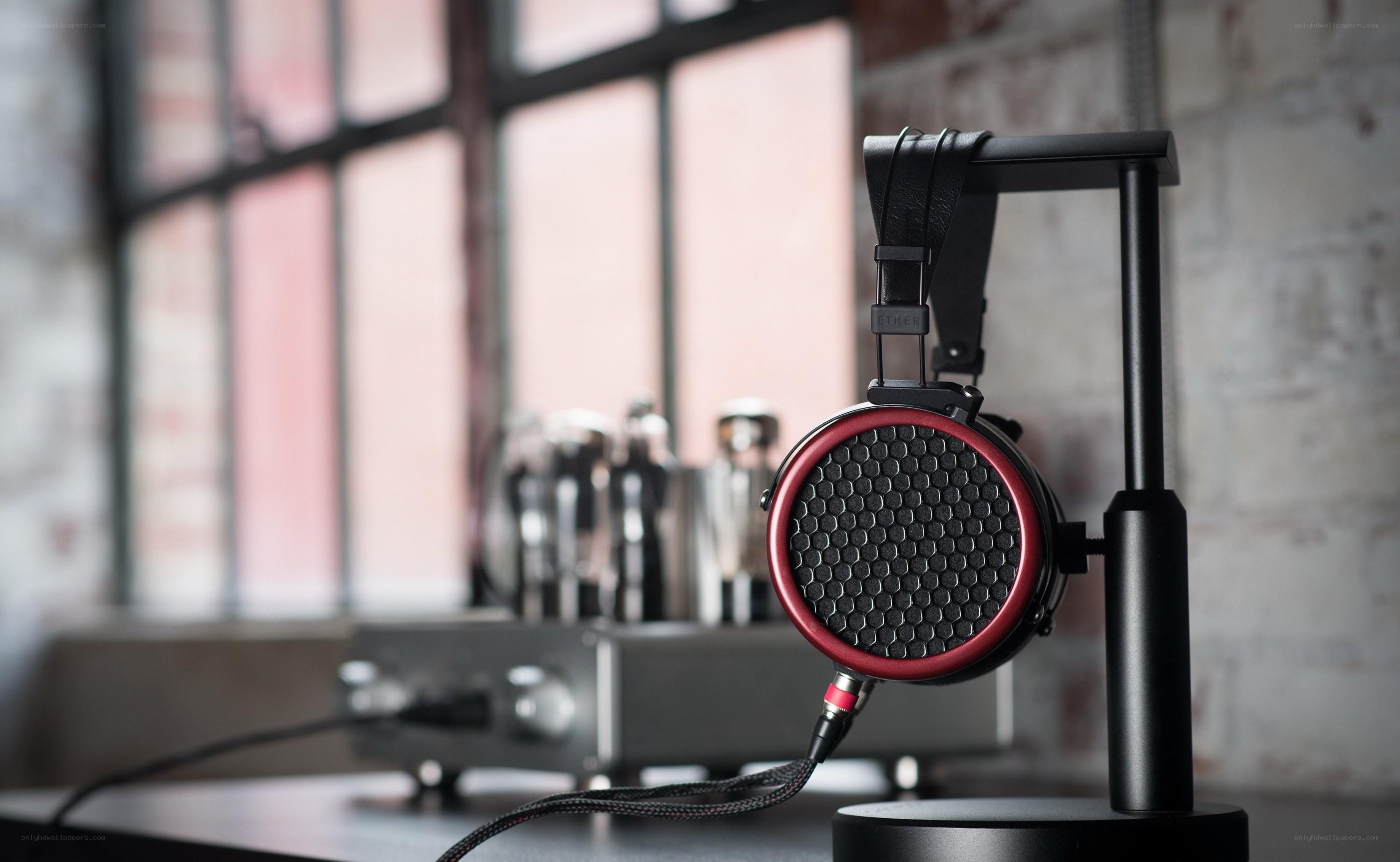 headphones on a stand