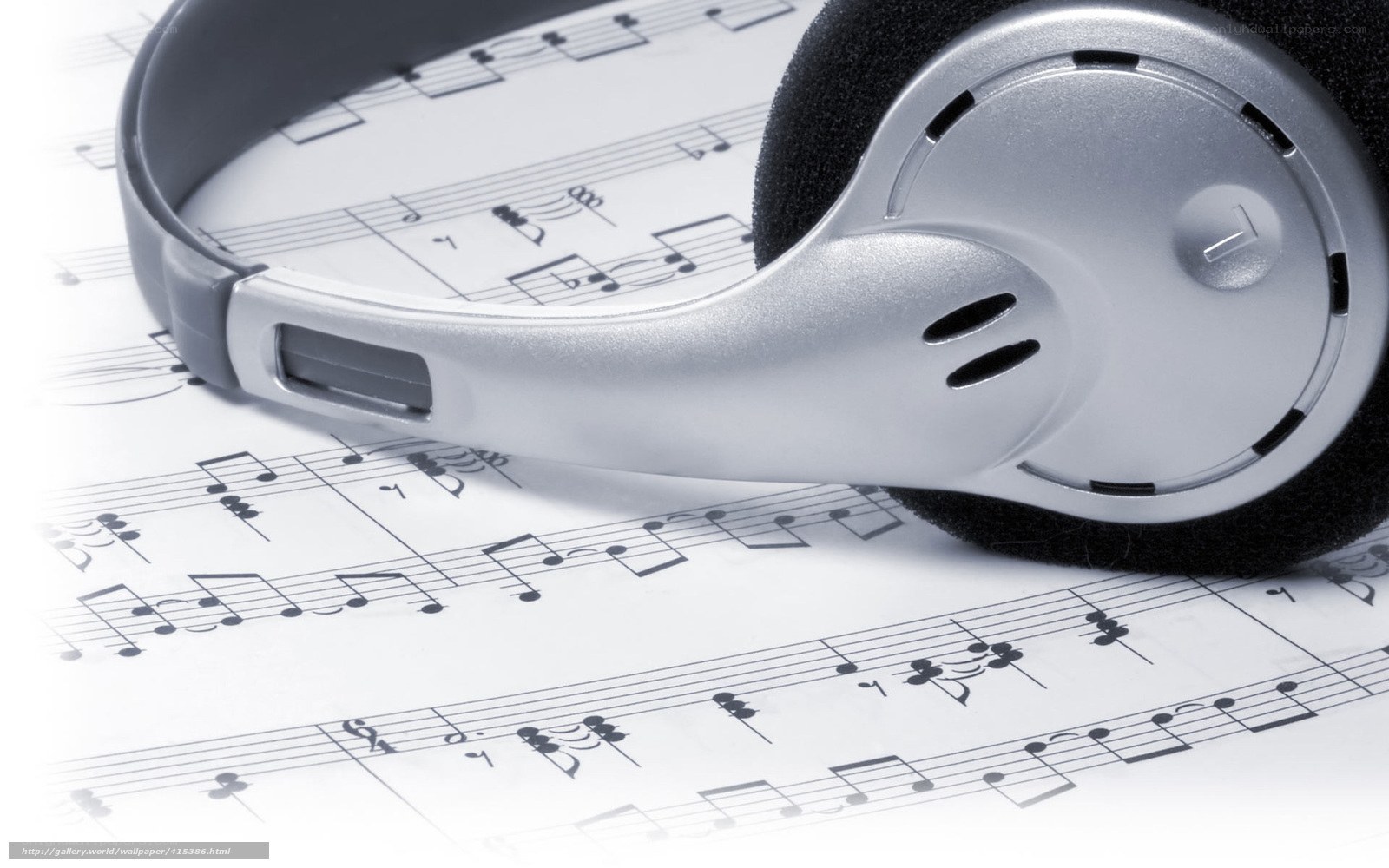 headphones on sheet music