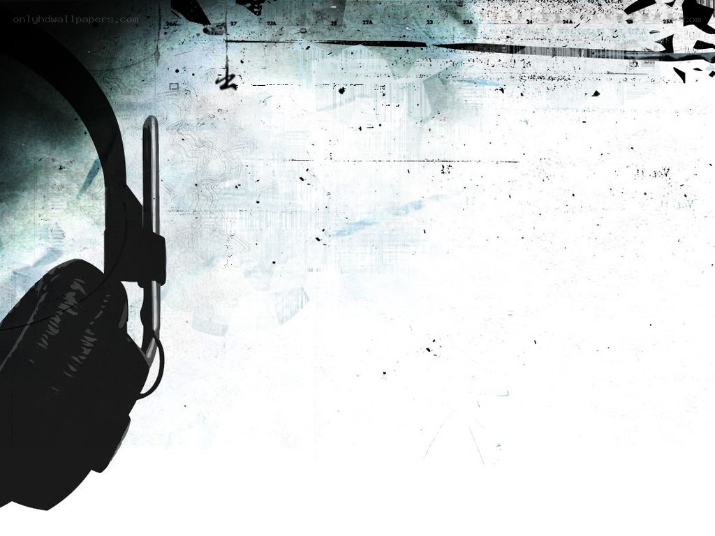 headphones on textured background