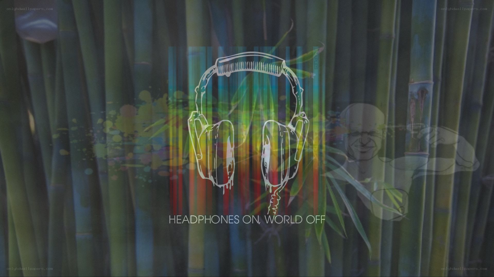 headphones on world off