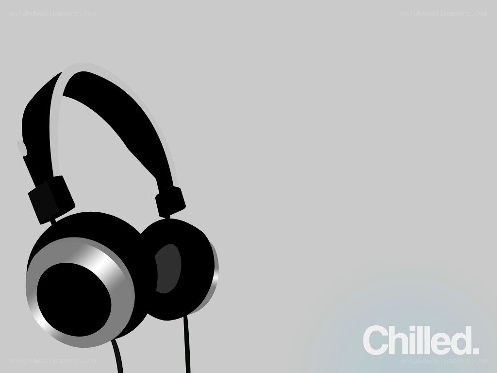 headphones with 'chilled' text