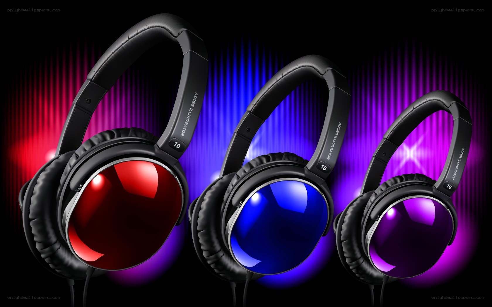 headphones with colored lenses
