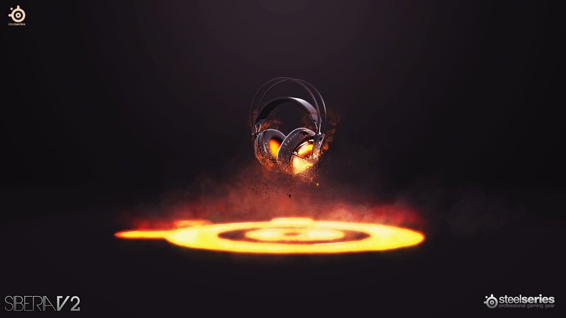 Headphones with Fire Effect