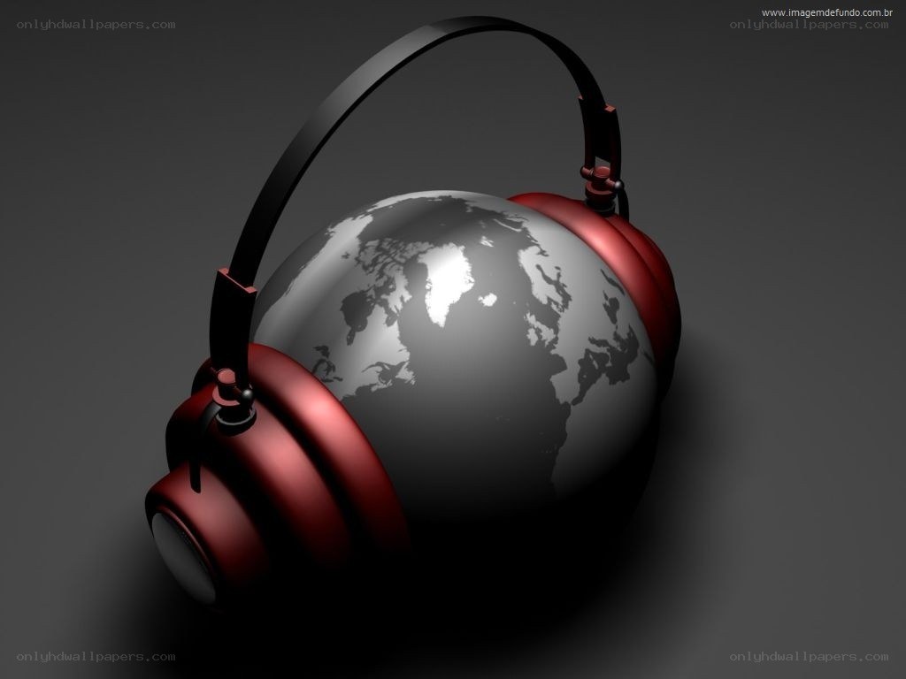 headphones with globe design