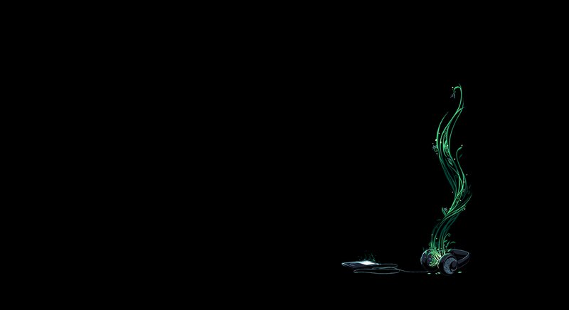 Headphones with Glowing Vines