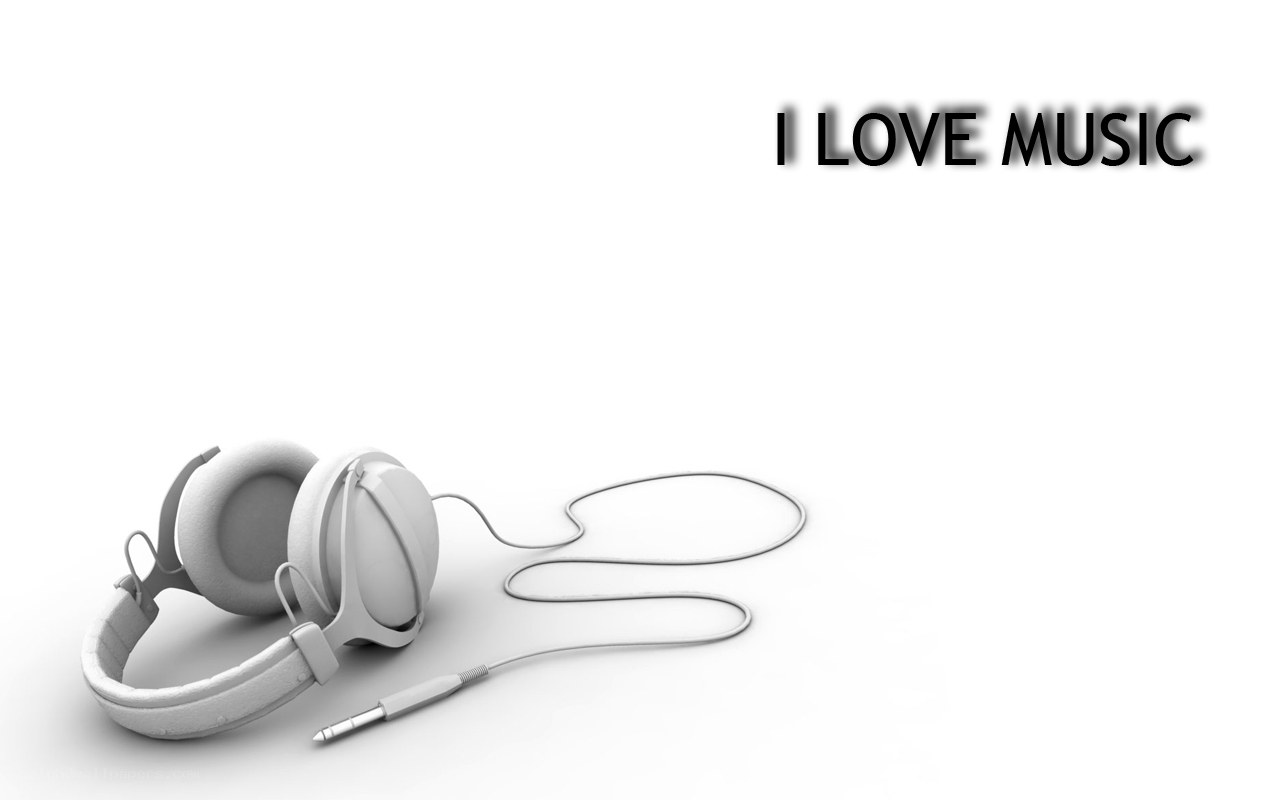 headphones with music text