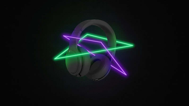 Headphones with Neon Lights