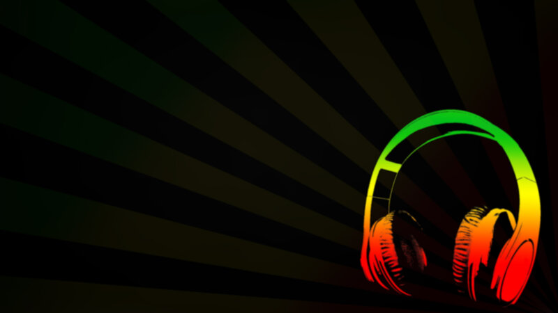 Headphones with Rainbow Gradient