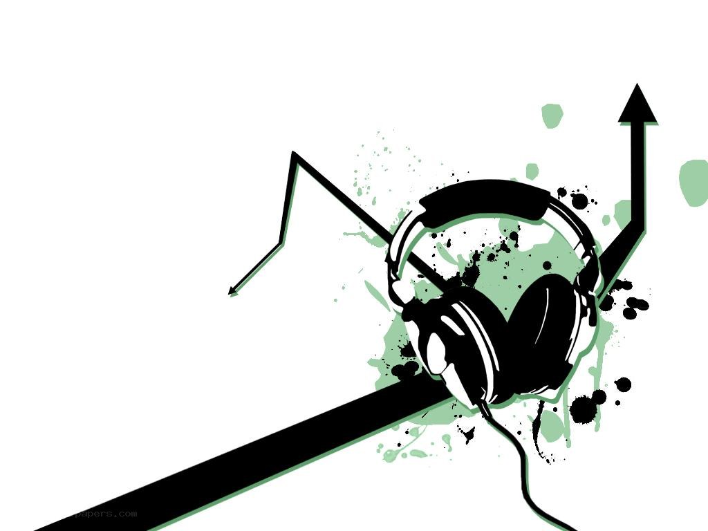 headphones with rising graph