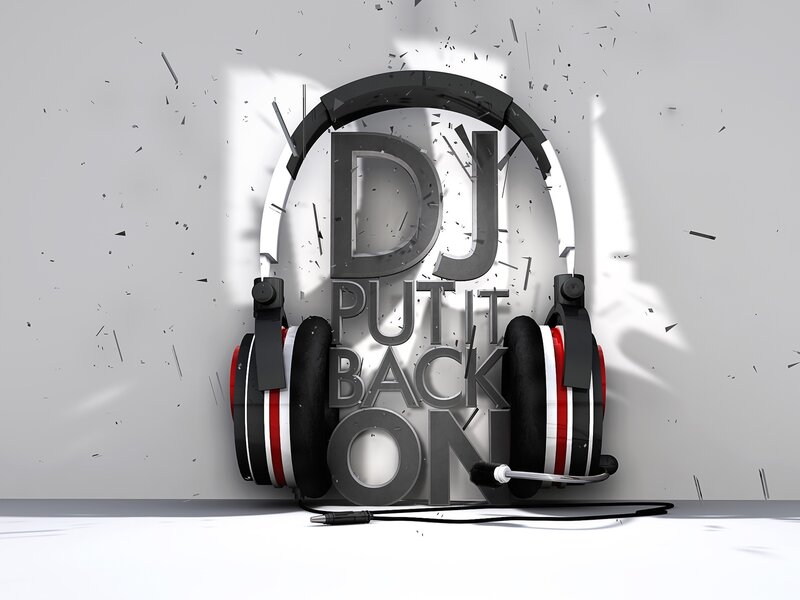 Headphones with Text