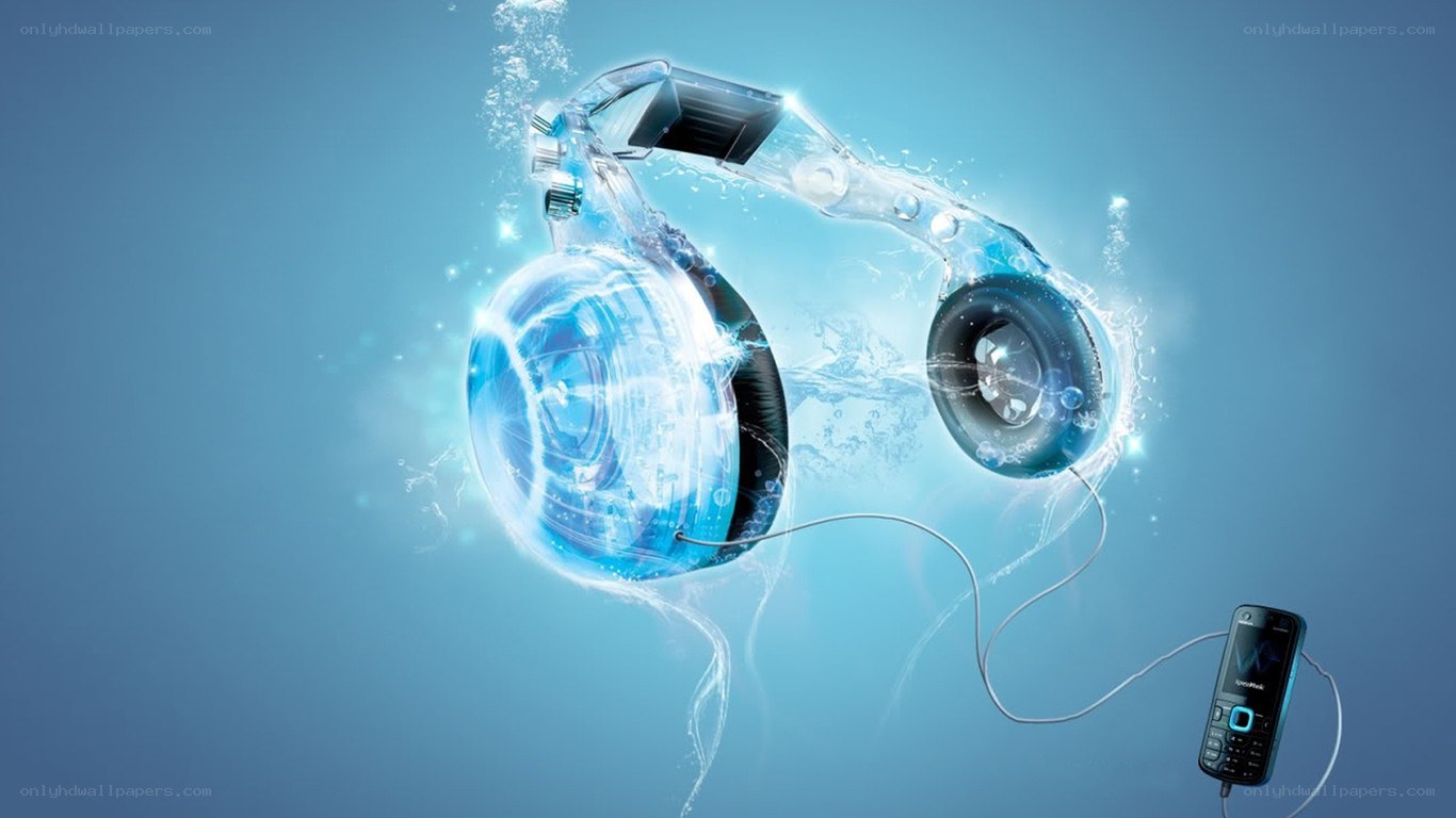 headphones with water effect