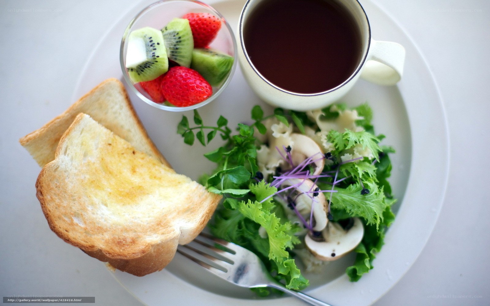 Healthy breakfast plate