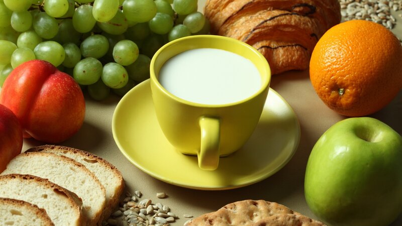 Healthy breakfast spread