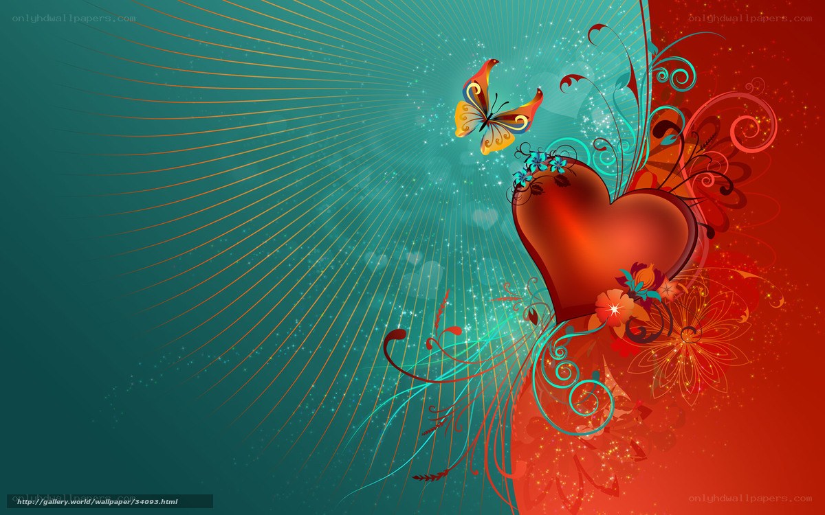 heart and butterfly design