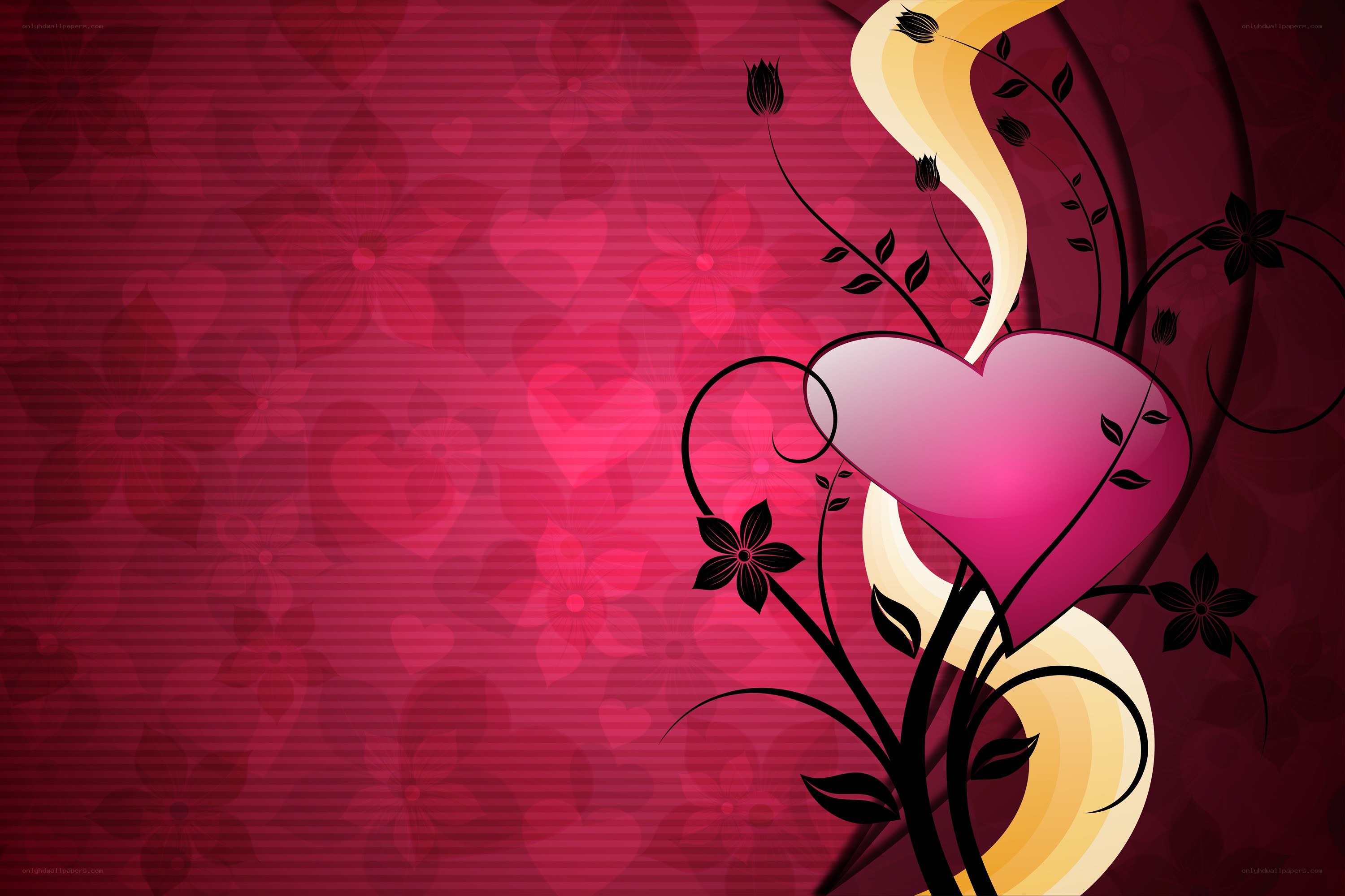 heart and floral design