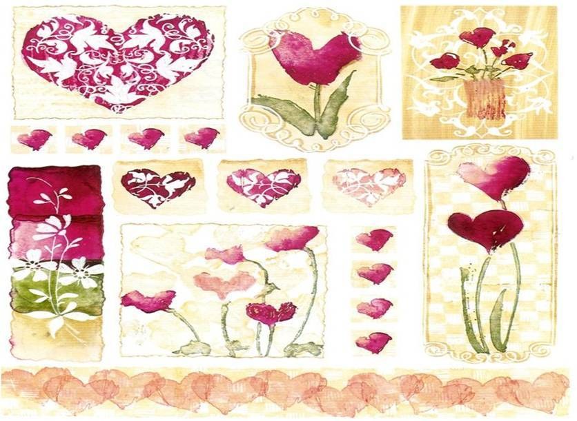 heart and flower collage