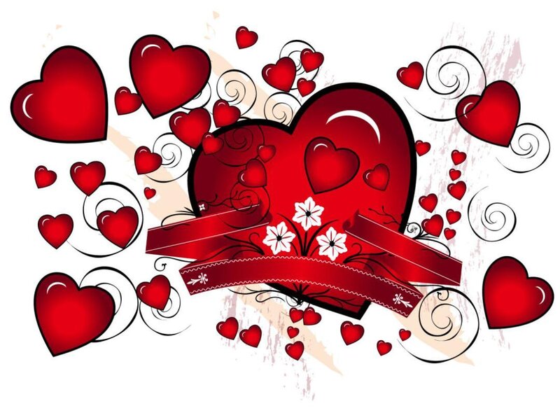 heart and flower design