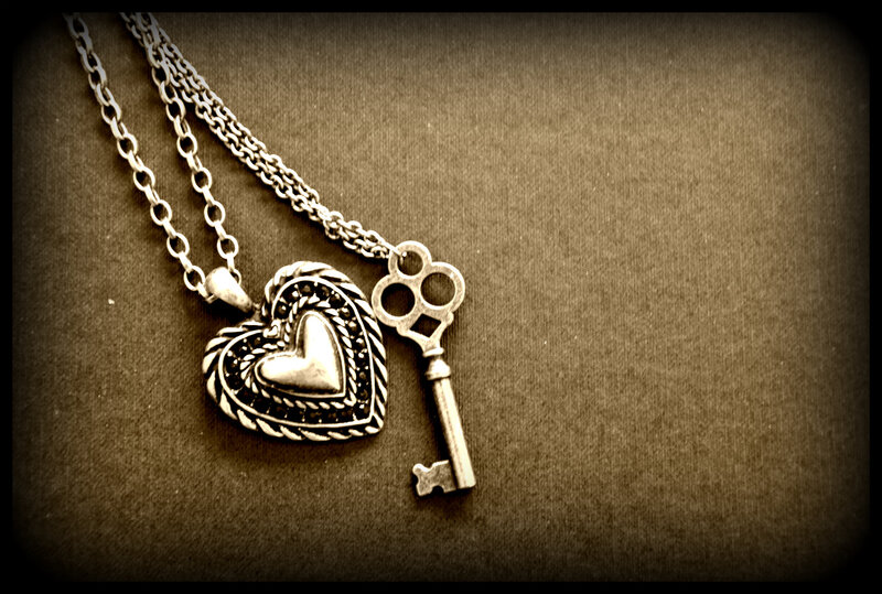 Heart and Key Pendants