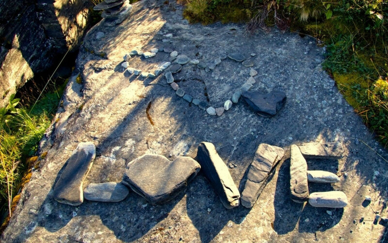 Heart and Love Stones — Gray