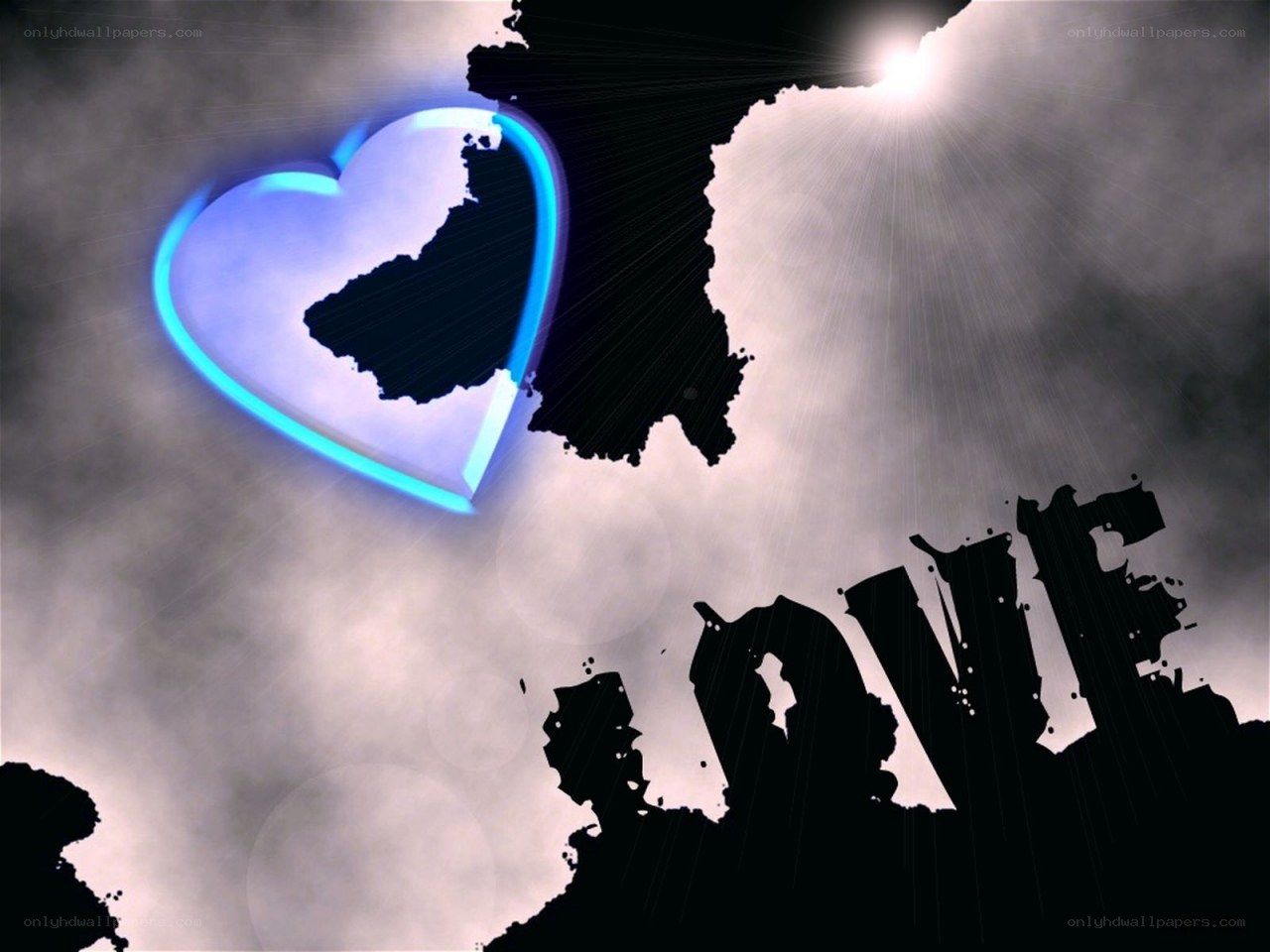 heart and love text art