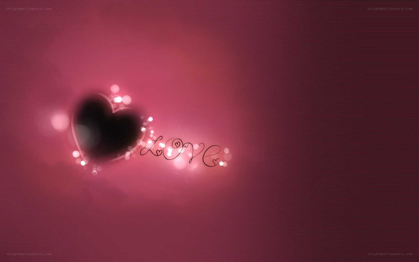 heart and love text design