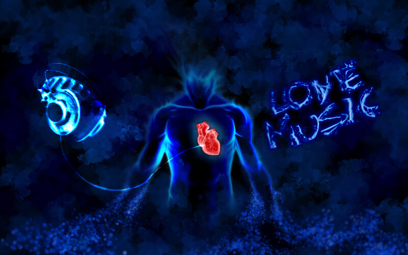 heart and music concept