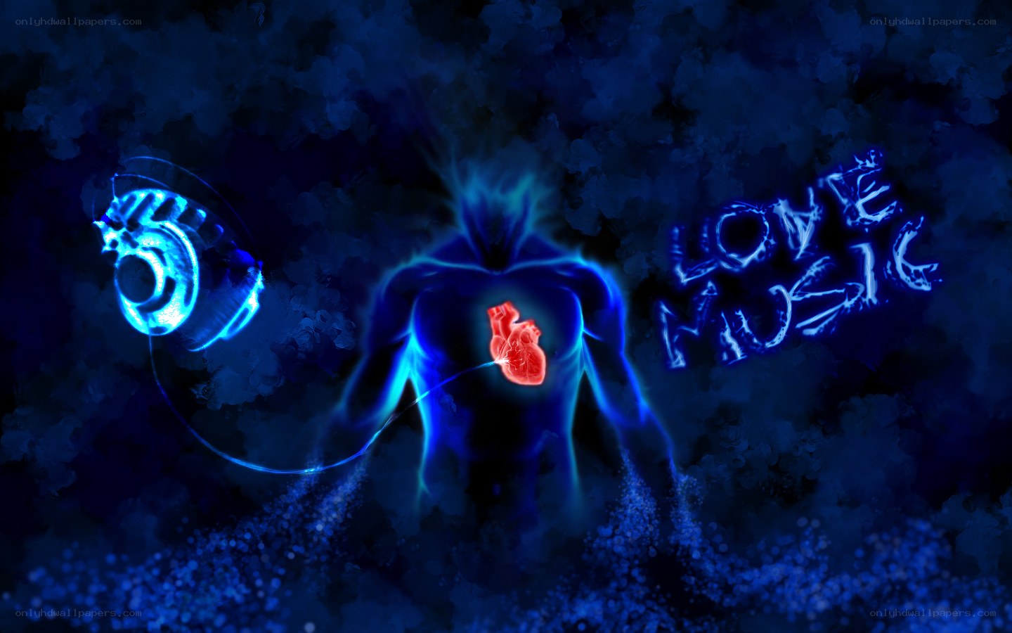 heart and music concept