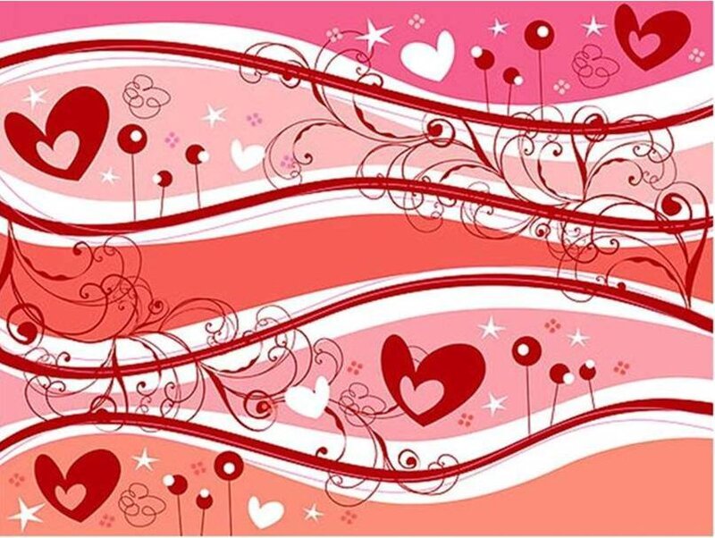 heart and swirl pattern