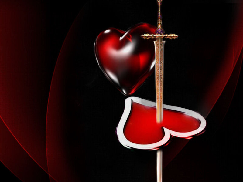 Heart and sword symbol
