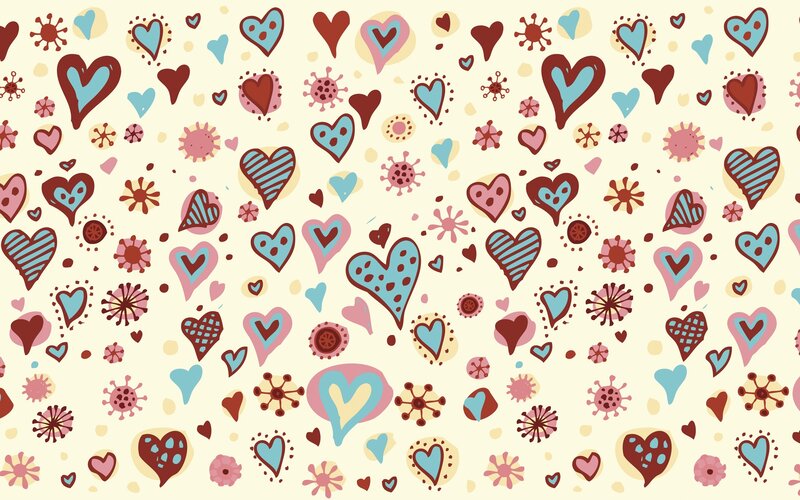 heart and virus pattern design