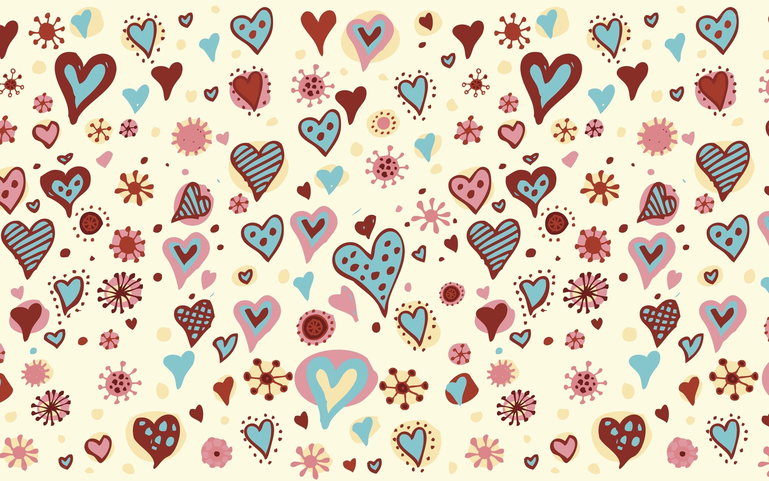 heart and virus pattern design