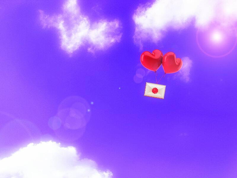 Heart Balloons with Letter