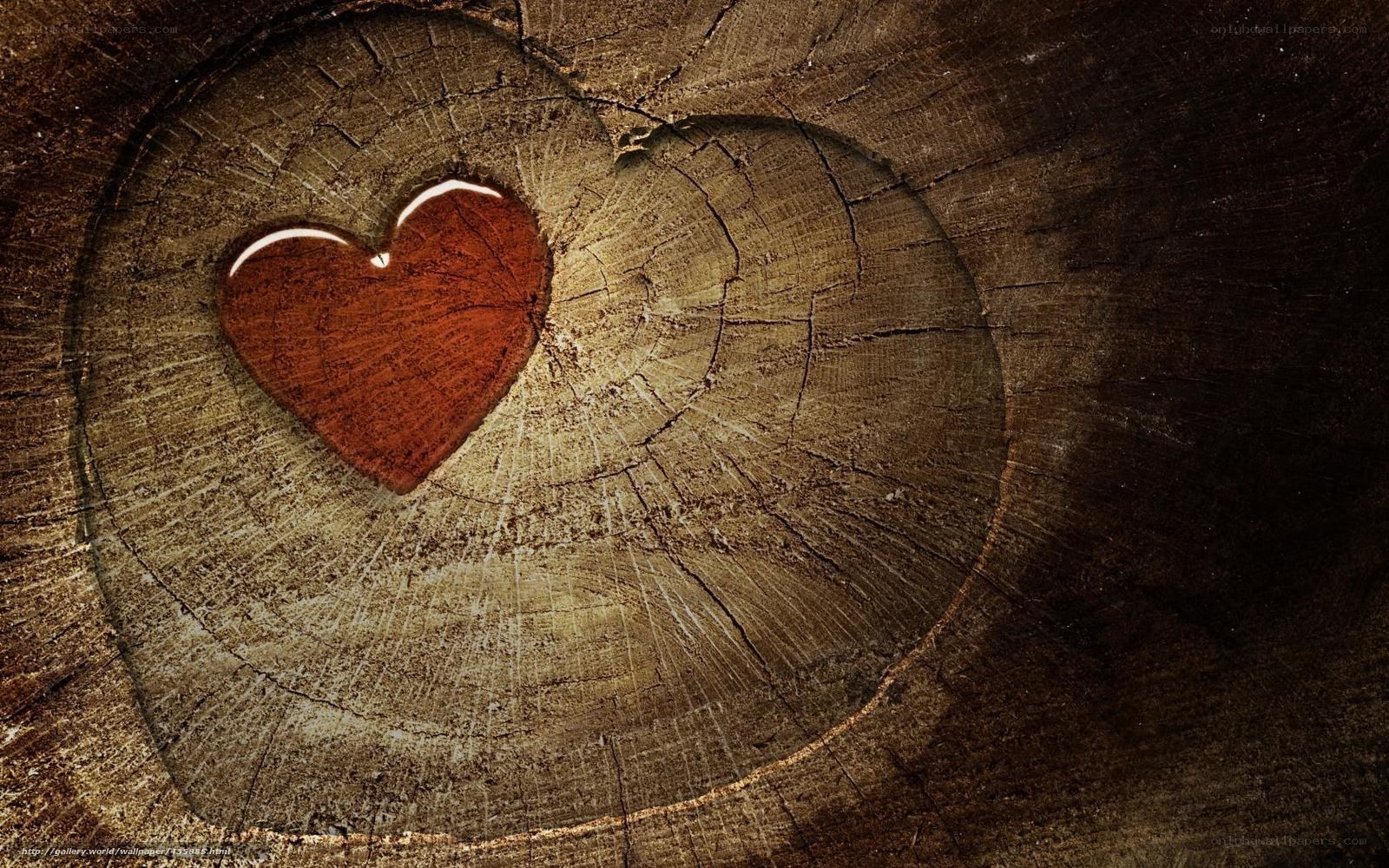 heart carved in wood