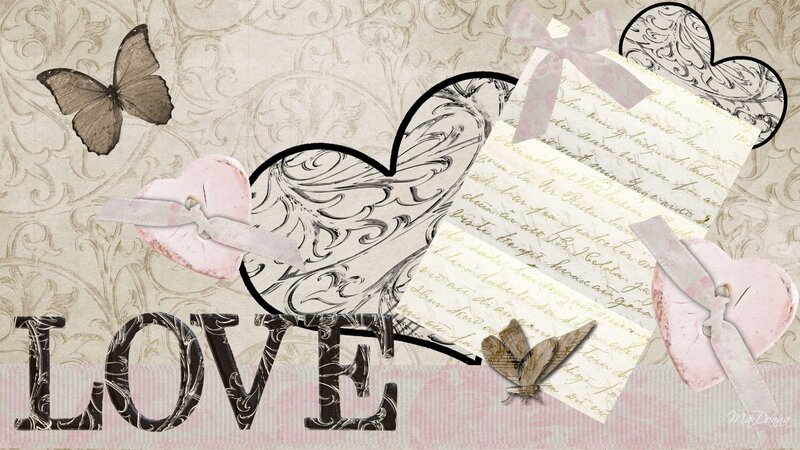 Heart Collage with Letter