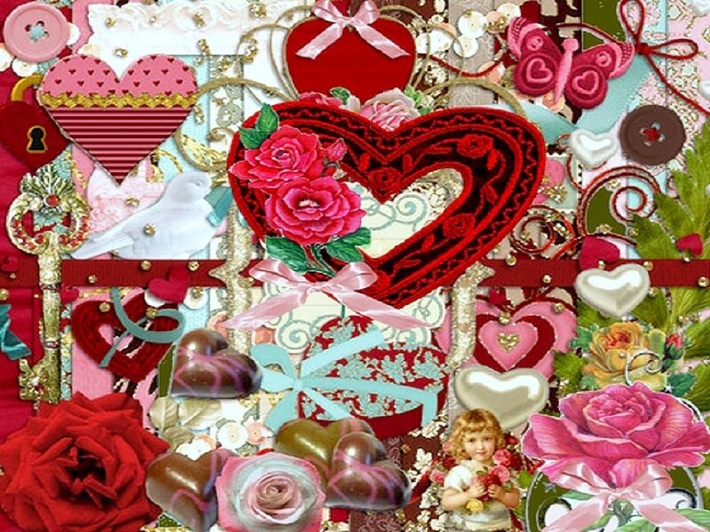 Heart Collage with Roses