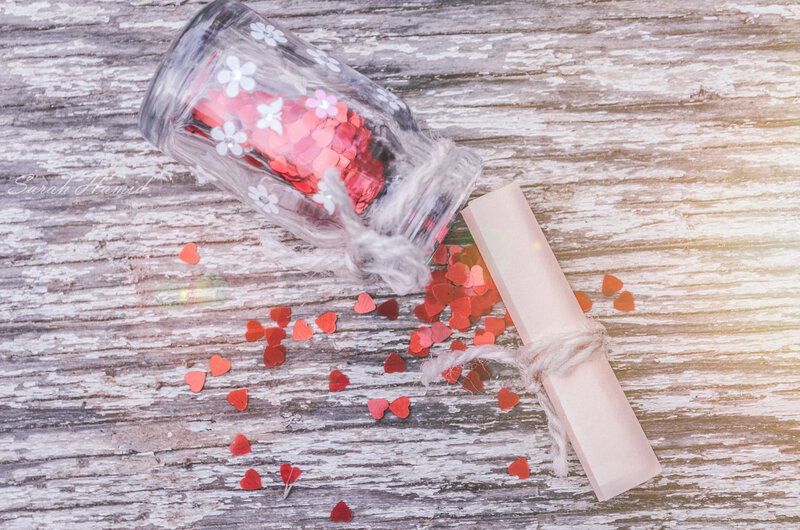 Heart Confetti in Jar